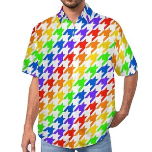 short printed sleeved shirt系扣印花短袖 Buckle 衬衫 pattern