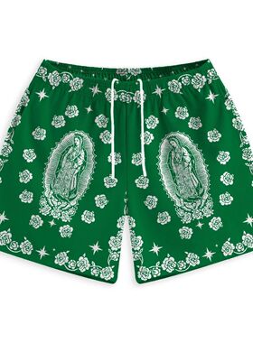 Mesh breathable basketball shorts美式网眼透气篮球沙滩短裤男