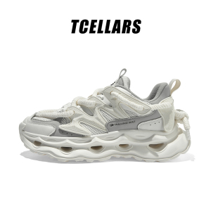 TCELLARS男鞋秋冬2023新款国潮跑步运动鞋子男款冬季厚底老爹潮鞋