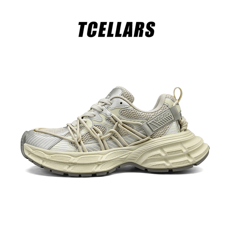 TCELLARS2025新款男士厚底老爹鞋