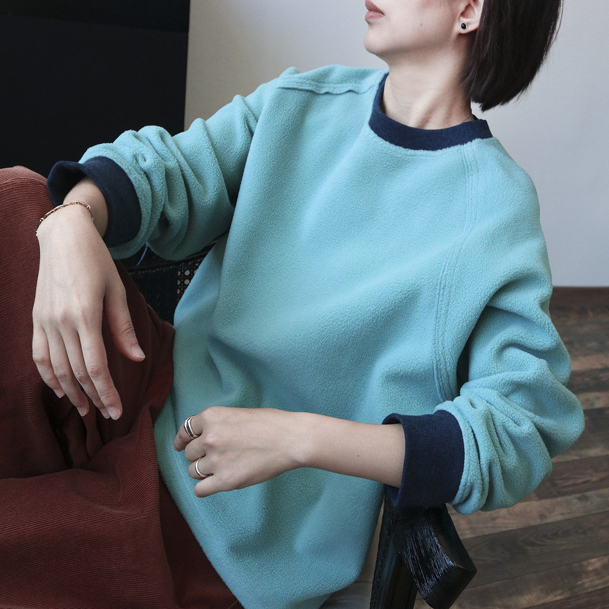 两件包邮 一衣两穿 远红外摇粒绒宽松长袖圆领加绒卫衣上衣女秋冬,个性定制/设计服务/DIY,棉服工装,淘宝优惠券,粉丝福利购,淘宝优惠卷