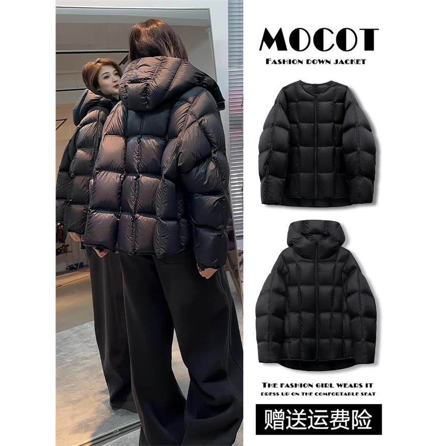 云朵泡芙款黑色棉服女冬季2025新款加棉加厚棉袄宽松连帽夹棉外套,个性定制/设计服务/DIY,棉服工装,淘宝优惠券,粉丝福利购,淘宝优惠卷