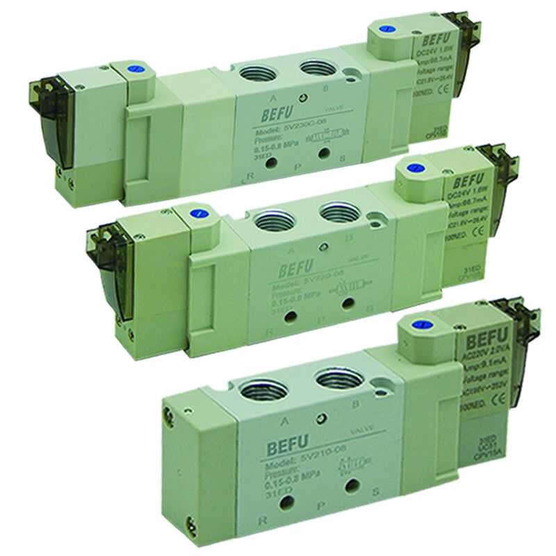 气动高频电磁阀5V210-08控制阀5V110-06/5V220-08/5V230C-08DC24V