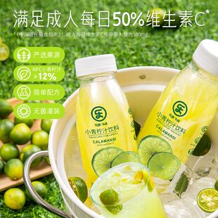 进口小青柠汁 清新0脂维c 清爽复合果柠檬味汁饮料便携280g小瓶装