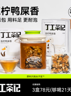 丁工茶记旗舰店冻柠鸭屎香冷泡热泡茶包办公室女鸭屎香冻干柠檬茶