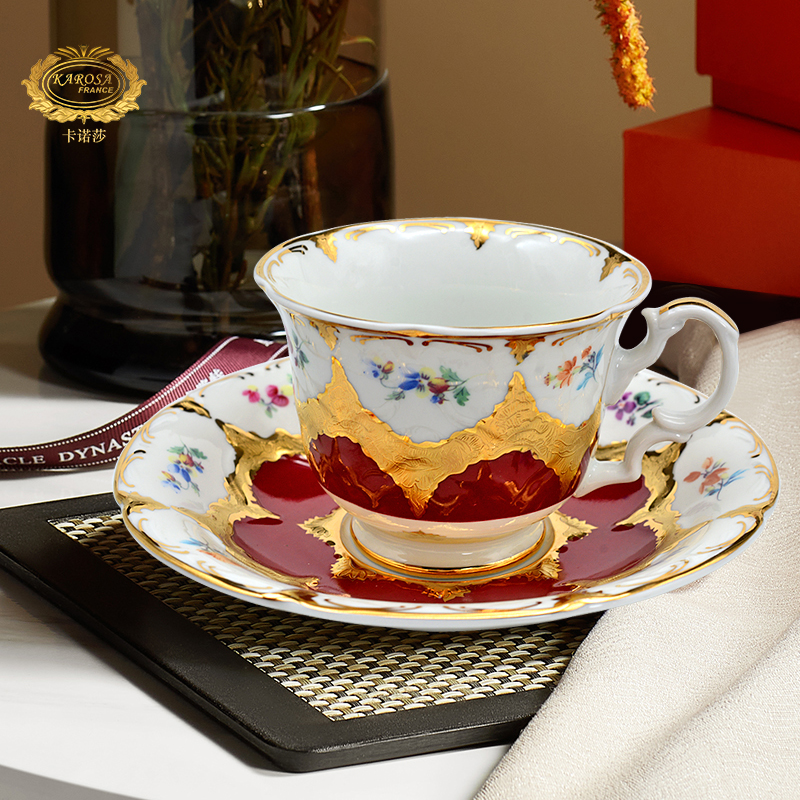咖啡杯礼盒欧式高档骨瓷杯碟英式下午茶茶杯套装陶瓷生日礼物杯子
