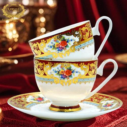 欧式高档骨瓷咖啡杯碟套装
