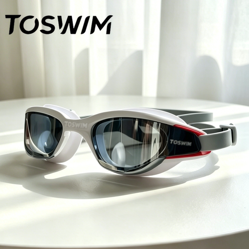 【样品清仓-微瑕】TOSWIM防水防雾高清泳镜专业舒适男女大框泳镜