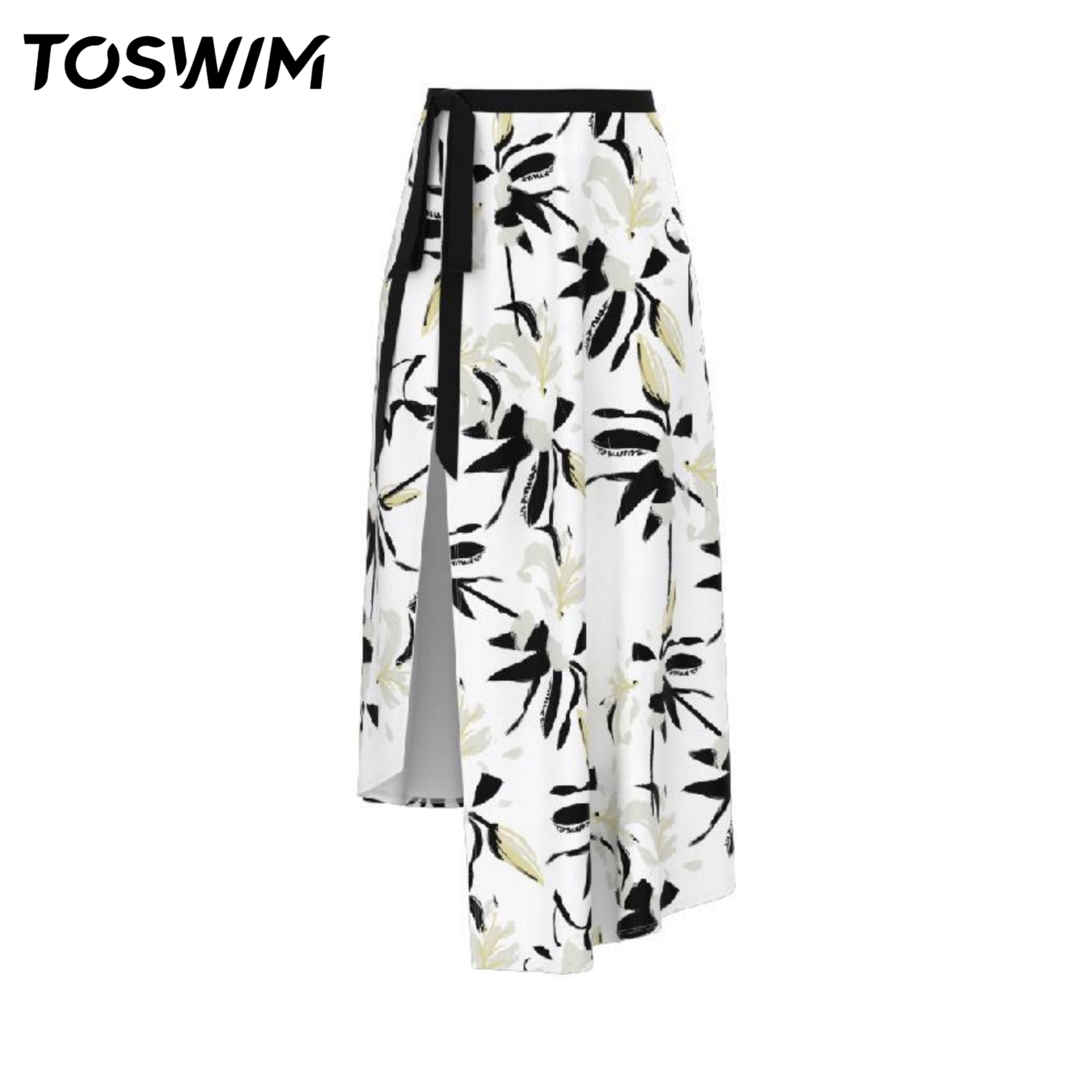 【样衣清仓-水墨半裙】TOSWIM拓胜正品 分体泳衣半裙沙滩罩裙