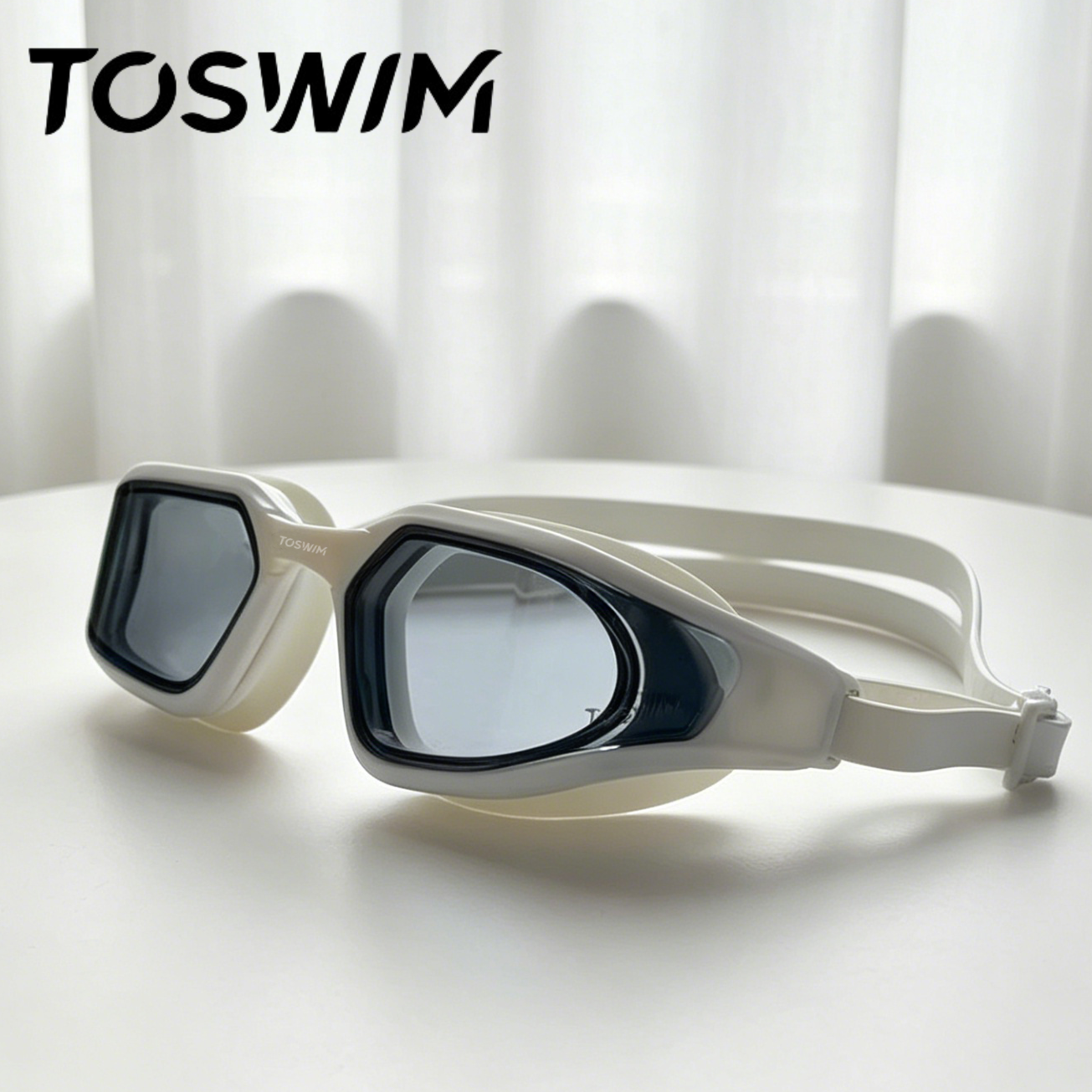 【瑕疵清仓-瑕疵】TOSWIM防雾高清泳镜专业大框游泳镜近视可选