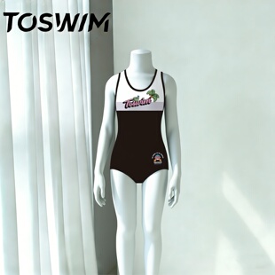 【样衣清仓-椰林小镇】TOSWIM拓胜儿童泳衣女童连体三角温泉泳装
