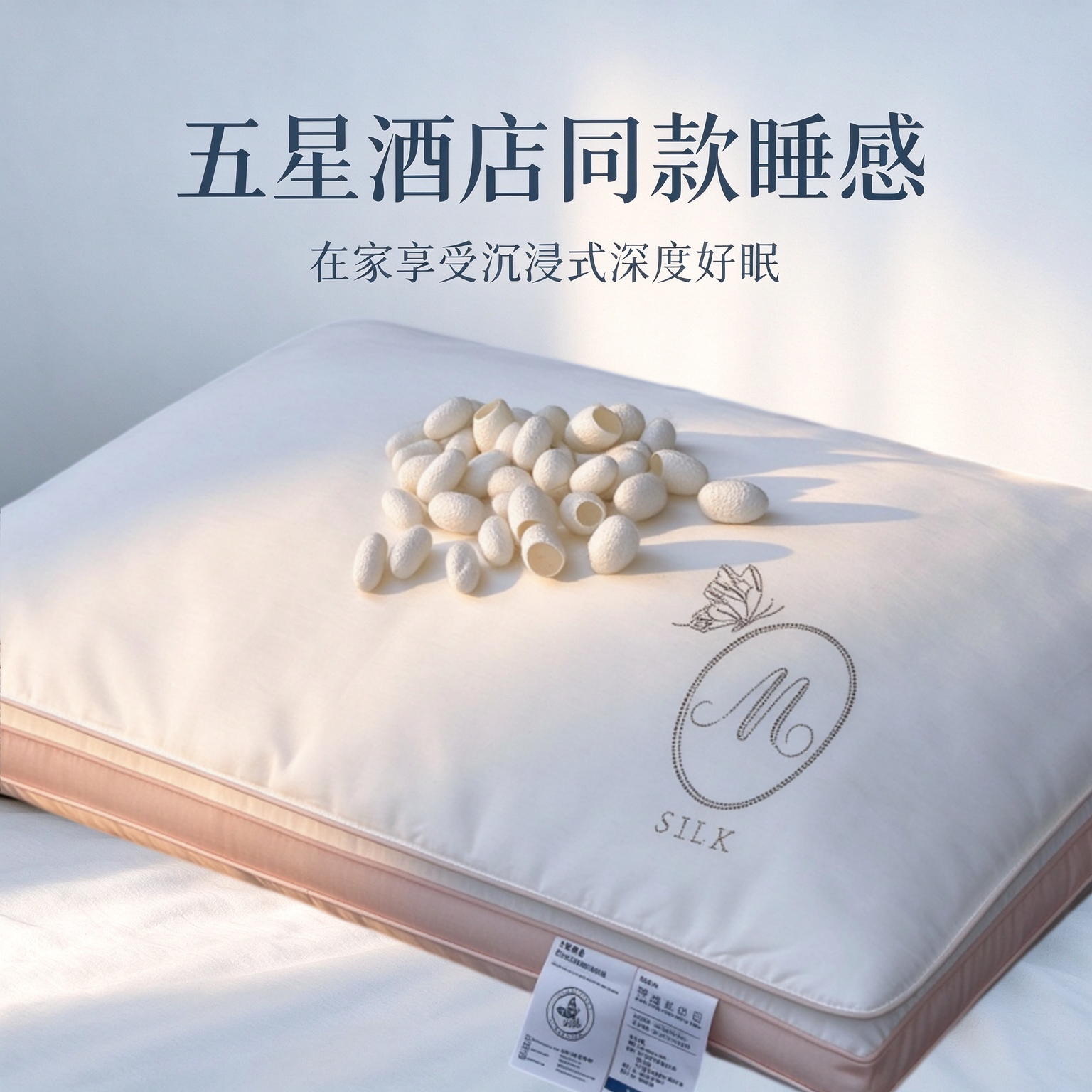 舒适睡眠五星级酒店蚕丝枕颈椎枕头专用单人一只装成人侧睡软枕芯