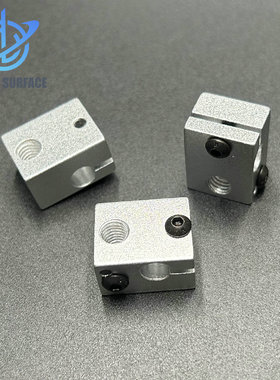 DB-3D打印机配件E3DV6铝加热块V6蓝色硅胶套导热块喷砂氧化全金属