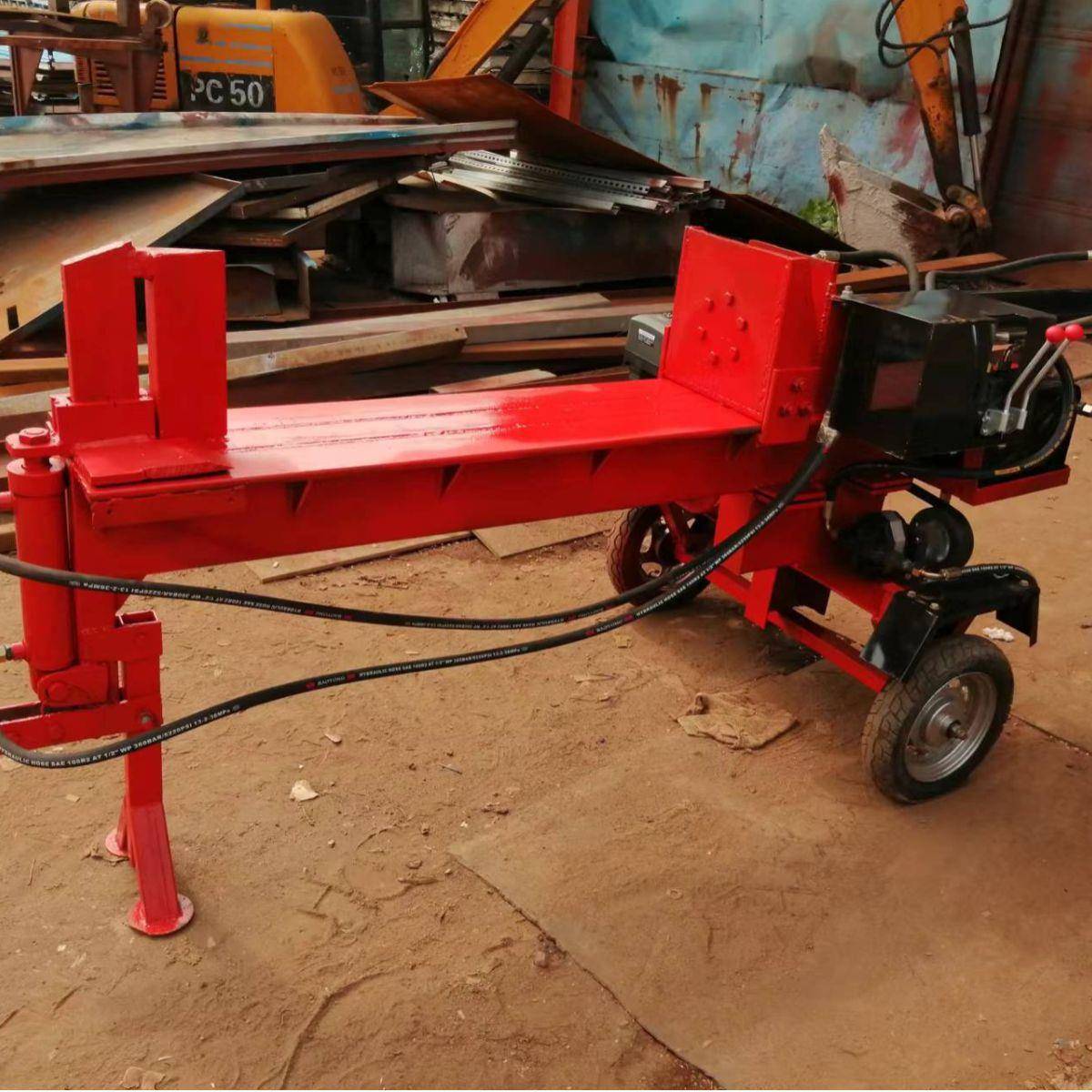 汽油机动力小型劈柴机可移动长度1米以内小巧轻便野外劈木神器