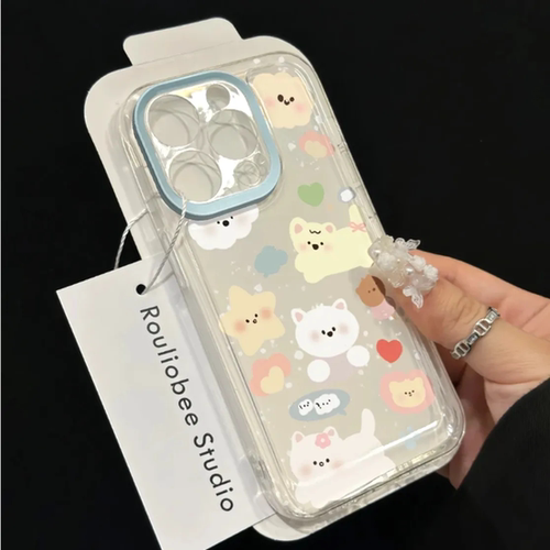 倍量可爱修狗适用苹果15手机壳iPhone14/12/13太空壳11透明XR防摔