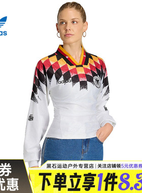 adidas阿迪达斯三叶草夏季女子运动休闲长袖T恤KE2287