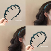 布艺带齿波浪防滑发箍女2024新款 洗脸专用碎发整理高颅顶头箍发饰