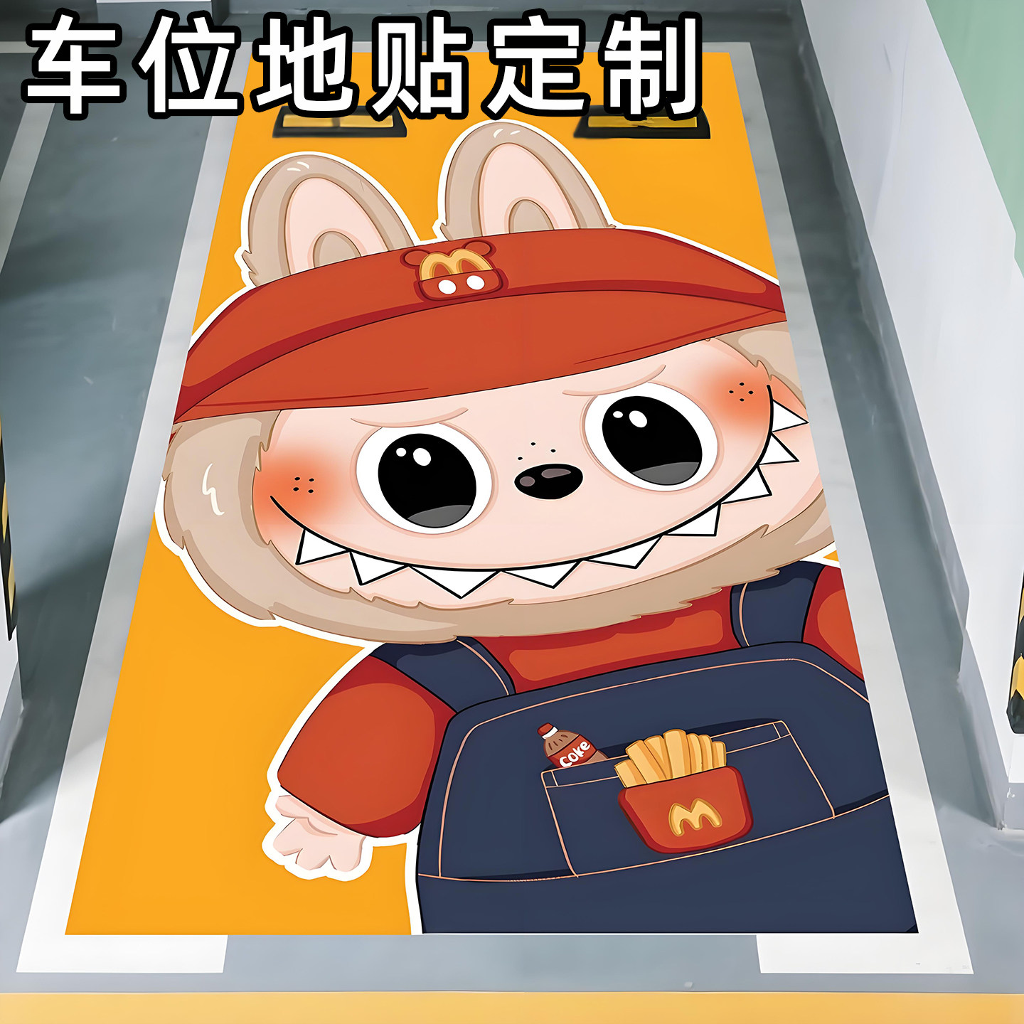 拉布布labubu车位地面贴定制停车位涂鸦贴纸地贴网红自粘车位地贴,家居饰品,软装墙贴,淘宝优惠券,粉丝福利购,淘宝优惠卷