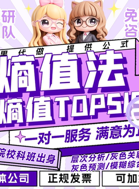 熵值法熵权AHP层次分析法德尔菲法灰色关联预测模糊综合评价帮做