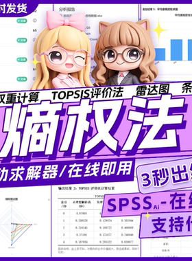 熵权法计算权重工具/熵值法/AISM/AHP/FAHP/TOPSIS/FCE灰色关联