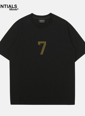 【一折专区】ESSENTIALS MOVIE官方短袖T恤男女数字7休闲纯棉上衣