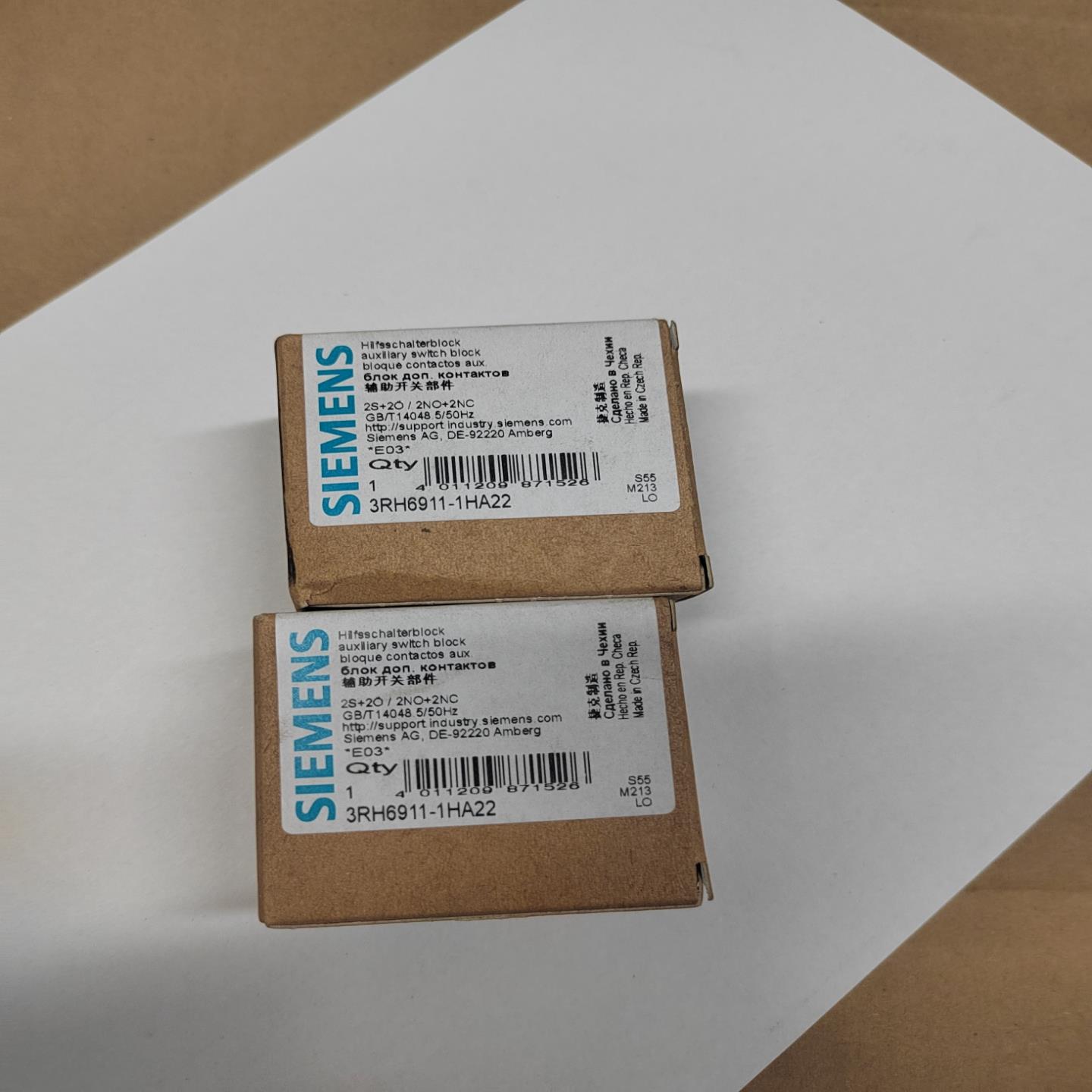 西门子3RH6911-1HA22接触器辅助接头 共2个 打包
