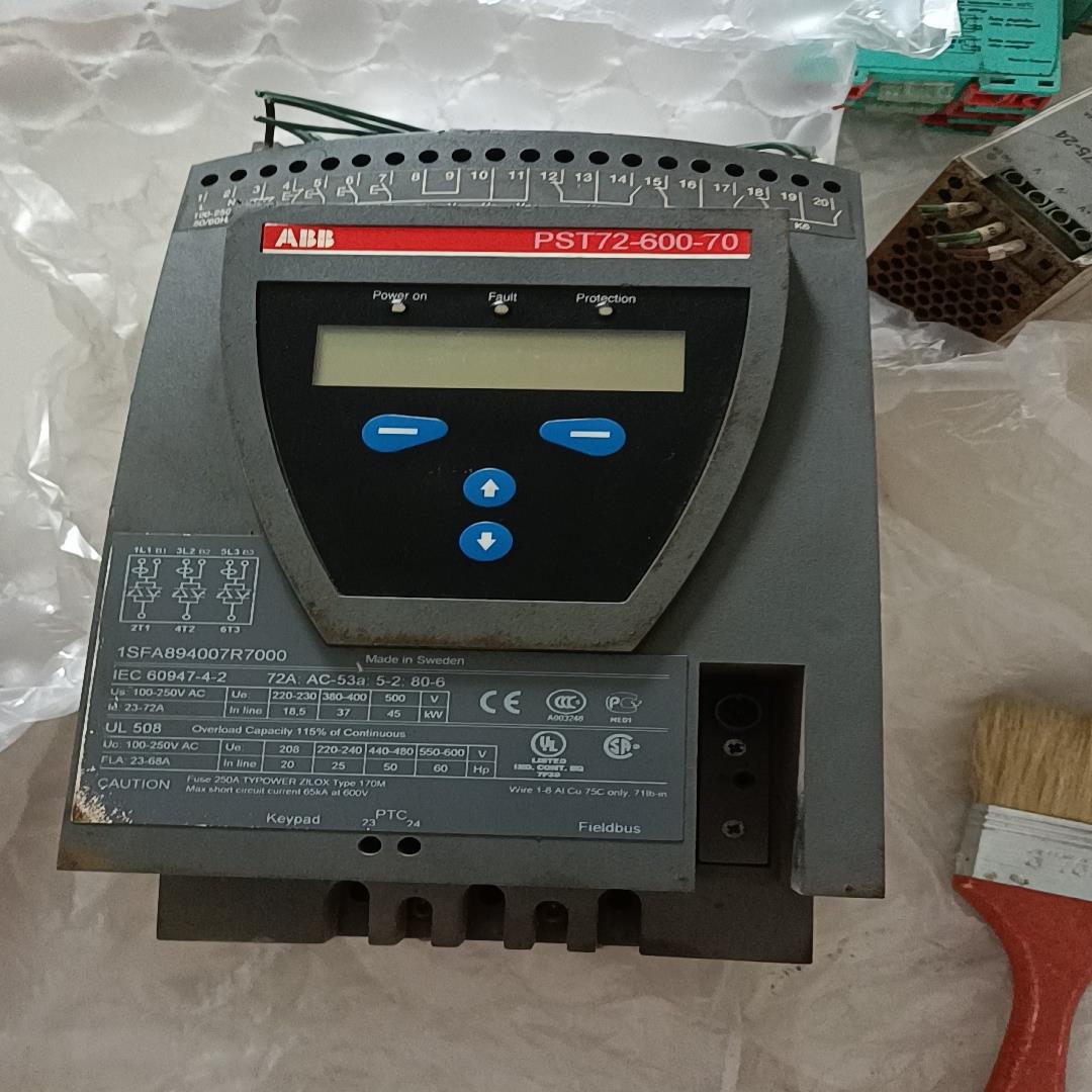 起动器ABB软起动PST72-600-70拆机37KW实物图