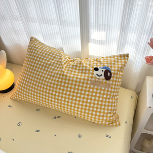 2非全棉纯棉48cmx74cm 一对装 2025新款 水洗棉毛巾绣枕套枕头芯套装