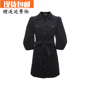 商场正品Moda连衣裙2023秋冬灯芯绒暗纹短裙A字七分袖32347C013