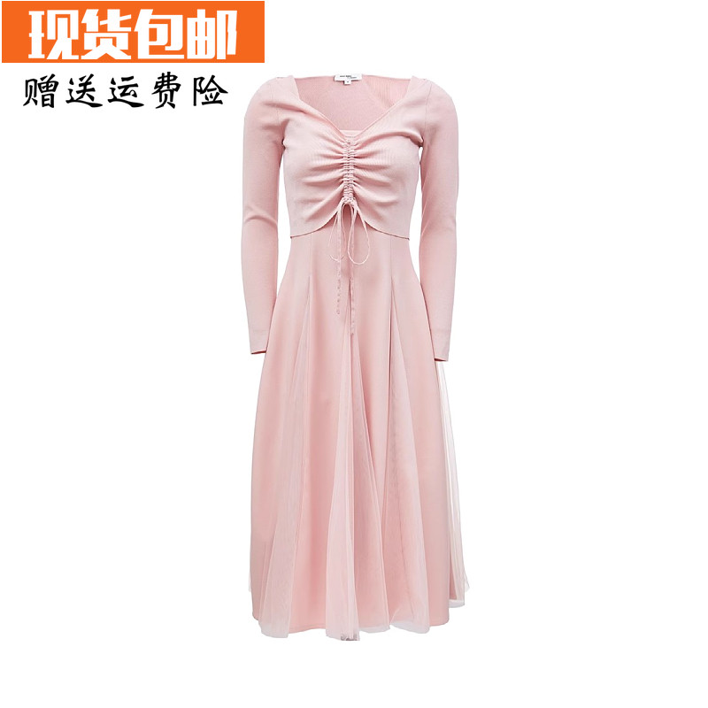 商场正品Moda连衣裙2024早春新款高腰网纱浪漫度假优雅32417D019
