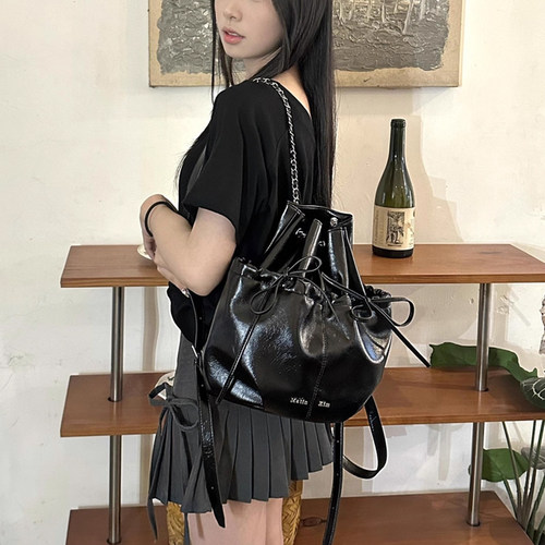 matinkim蝴蝶结抽绳双肩包