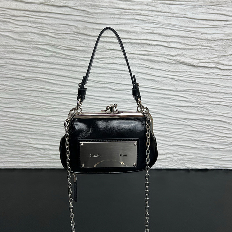 韩国小众matin kim黑色迷你mini小卡包单肩斜挎口红包手提晚宴包