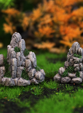 多肉花盆装饰苔藓微景观造景绿植DIY假山摆件迷你小物件