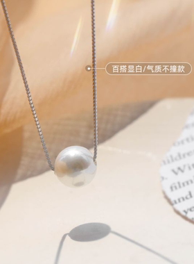 单颗项链2024年女项链女高级感小众锁骨链