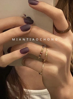 小众设计食指戒轻奢高级感指环感戒指女ins风简约百搭