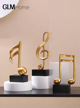 现代简约创意音乐符号摆件家居客厅电视柜酒柜摆设样板房软装饰品