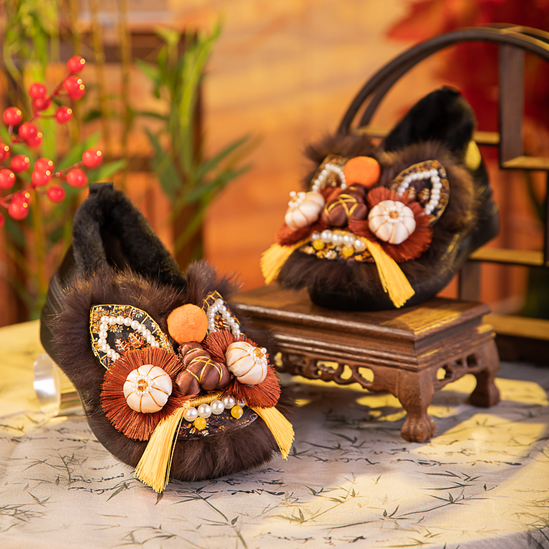 舞绣缘民族风手工虎头鞋女成人