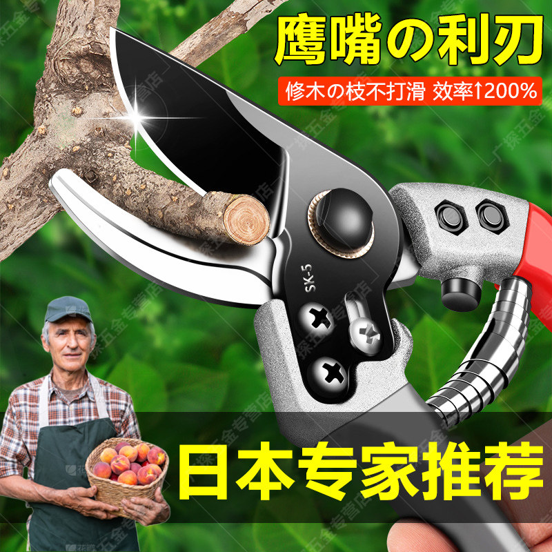 日本剪树枝专用剪刀修枝剪修花艺果树省力剪粗枝花卉家用园林剪子