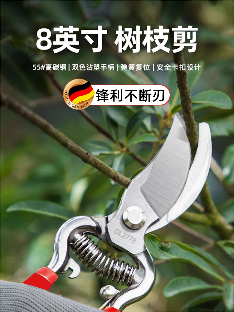德国精工剪树枝专用剪刀花剪园艺专用园林日本原装剪子修枝剪粗枝