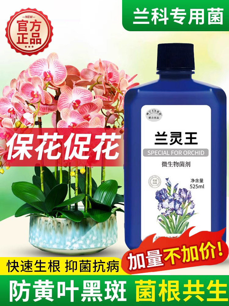 兰灵王兰花专用肥料EM菌微生物杀菌多箭素君子兰蝴蝶兰墨兰营养液
