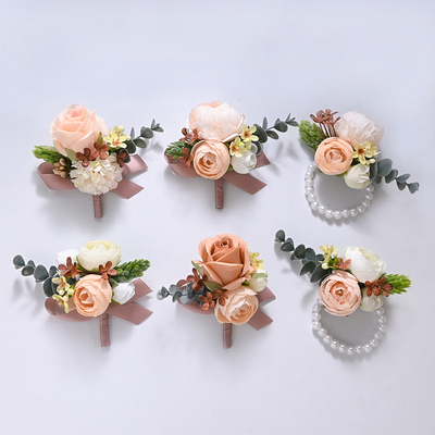 森系婚礼新郎新娘高档胸花