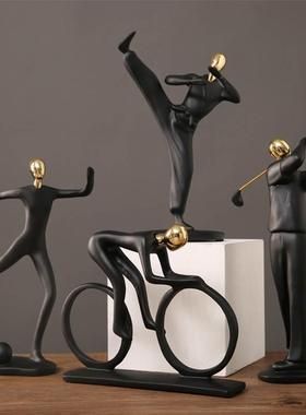 运动人物造型树脂摆件家居客厅玄关电视柜酒柜书柜办公桌面装饰品