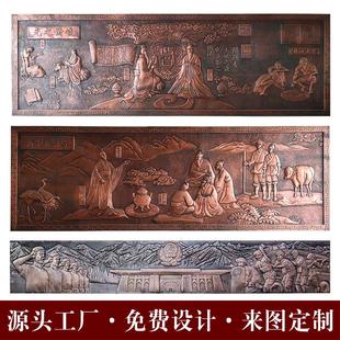 锻铜浮雕室外景区广场校园历史古典文化背景墙装 玻璃钢浮雕 饰