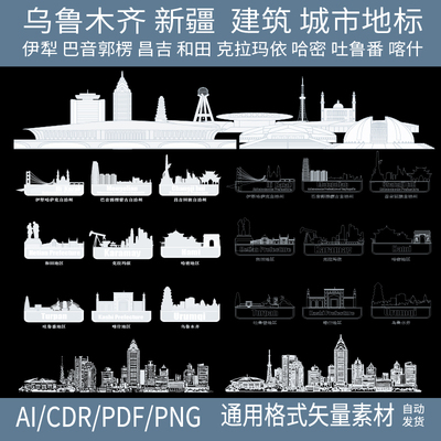 乌鲁木齐新疆伊犁巴音郭楞昌吉和田克拉玛依哈密吐鲁番喀什素材