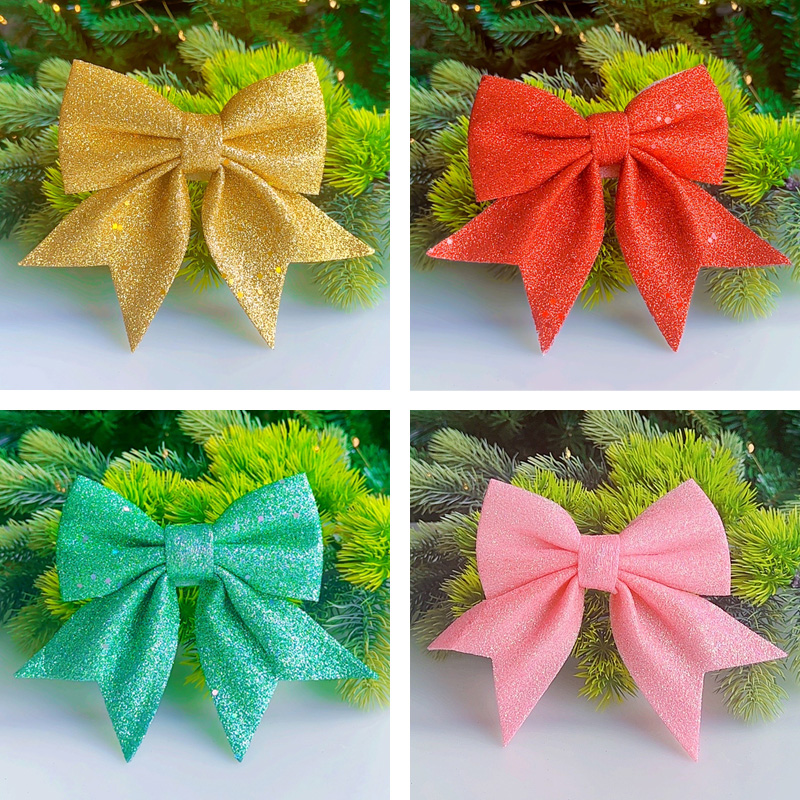 圣诞蝴蝶结成品装饰圣诞树diy新