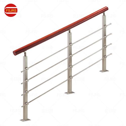 304楼梯扶手不锈钢护栏阳台围栏侧装方管拉丝简约室内自装栏杆