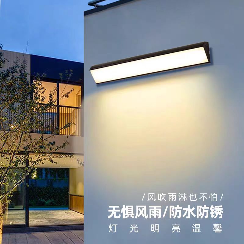 极简长条户外防水LED壁灯装饰背景墙灯工程洗墙灯别墅大门庭院灯