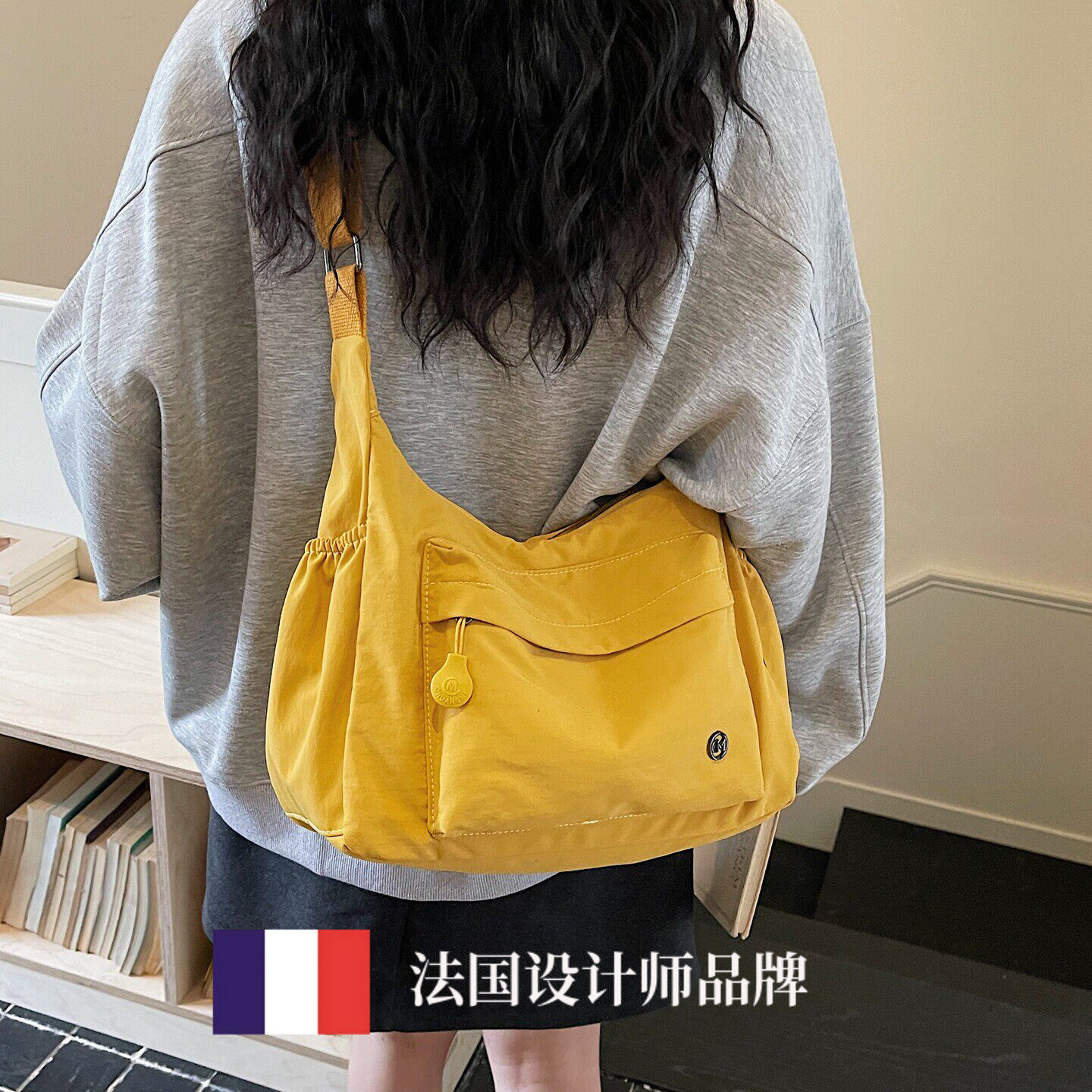 GBP专柜正品尼龙布斜挎包女2026新款大容量斜背包健身旅行单肩包