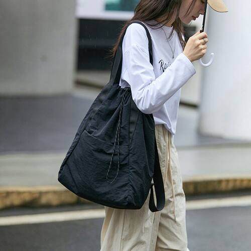 法国MKPREF抽绳双肩包女运动防水单肩包包通勤大容量健身瑜伽背包