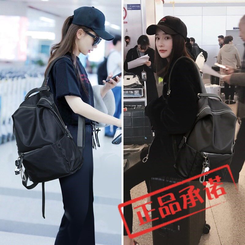 香港2026新款韩版双肩包女百搭时尚大容量牛津布书包潮牌旅行背包